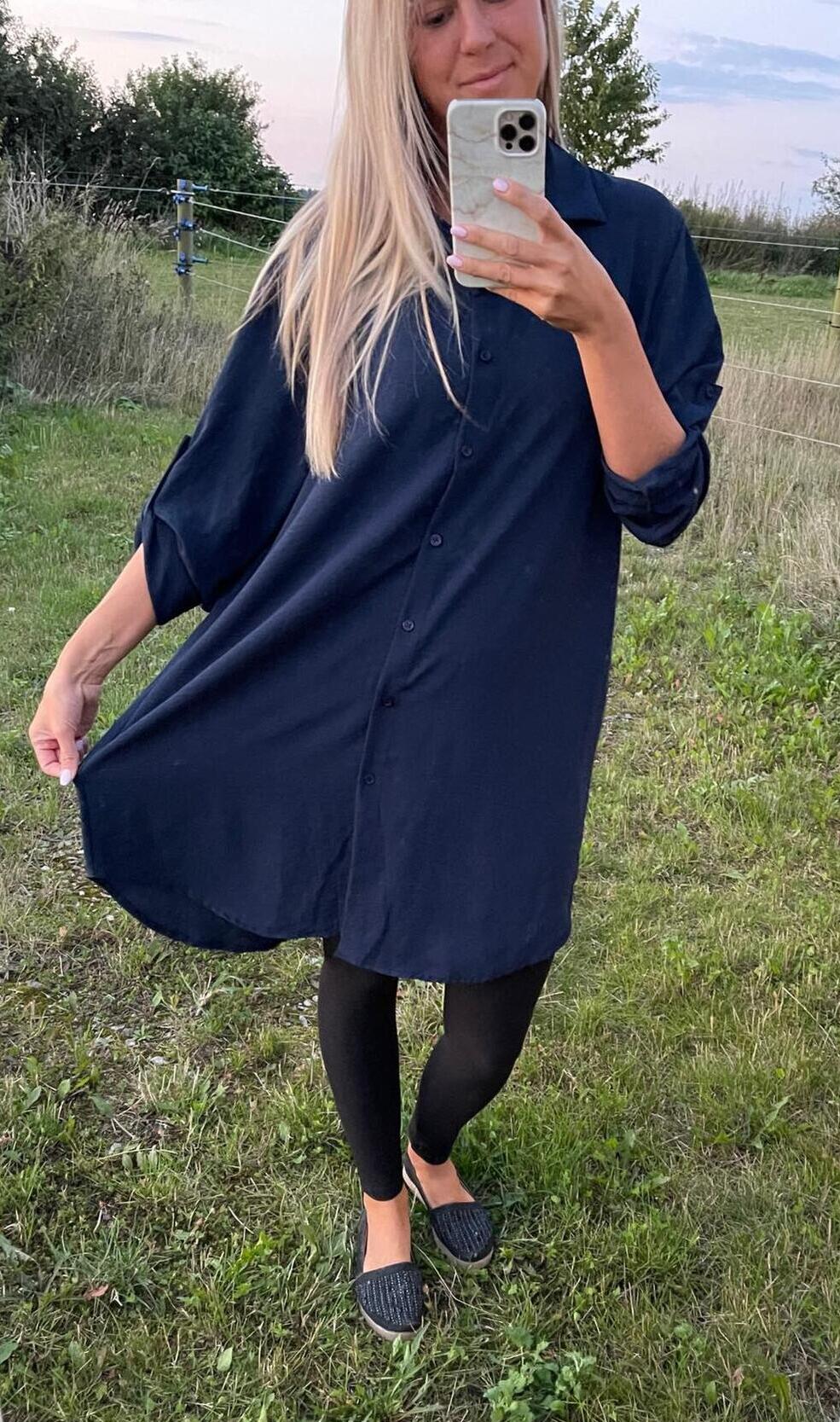 BY ANGELE Navy MOLLYBA Skjorte