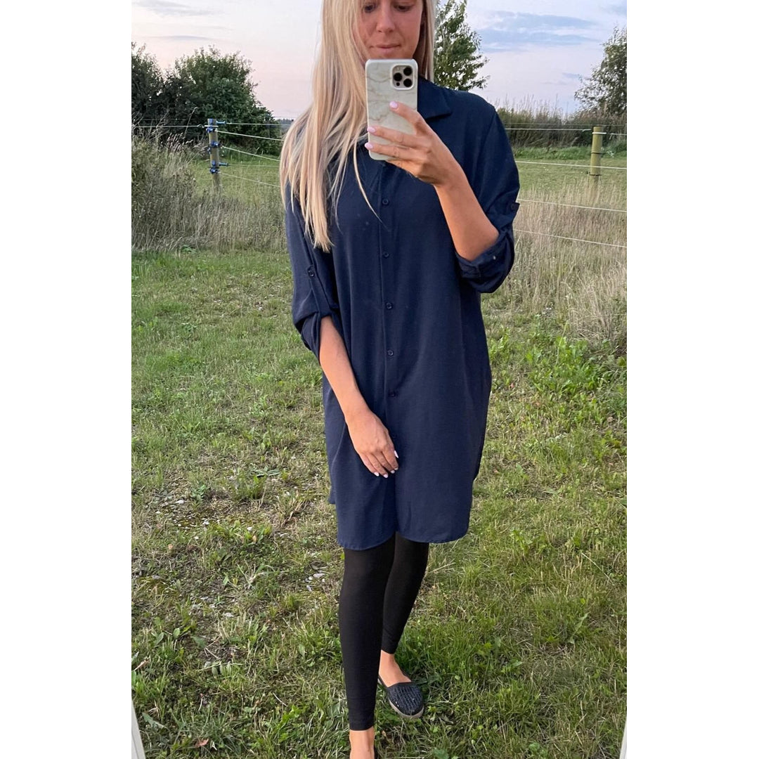 BY ANGELE Navy MOLLYBA Skjorte