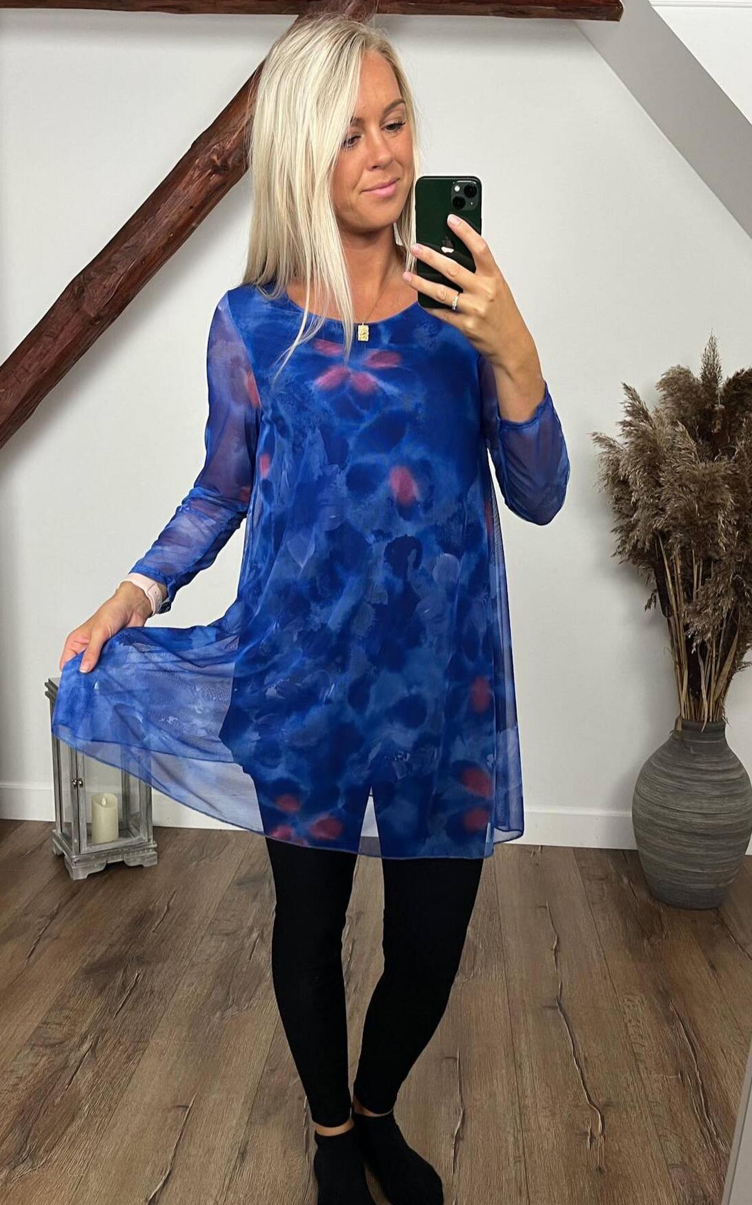 BY ANGELE Royal Blue EILABA LS Kjole/Tunika