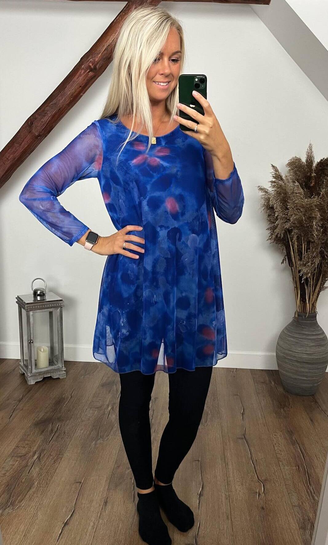 BY ANGELE Royal Blue EILABA LS Kjole/Tunika