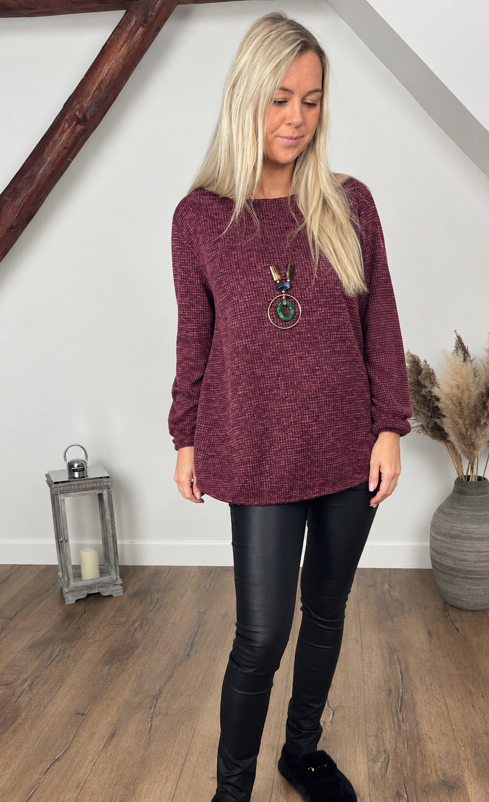 BY ANGELE Bordeaux HANABA Bluse