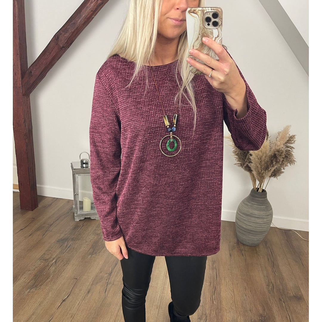 BY ANGELE Bordeaux HANABA Bluse