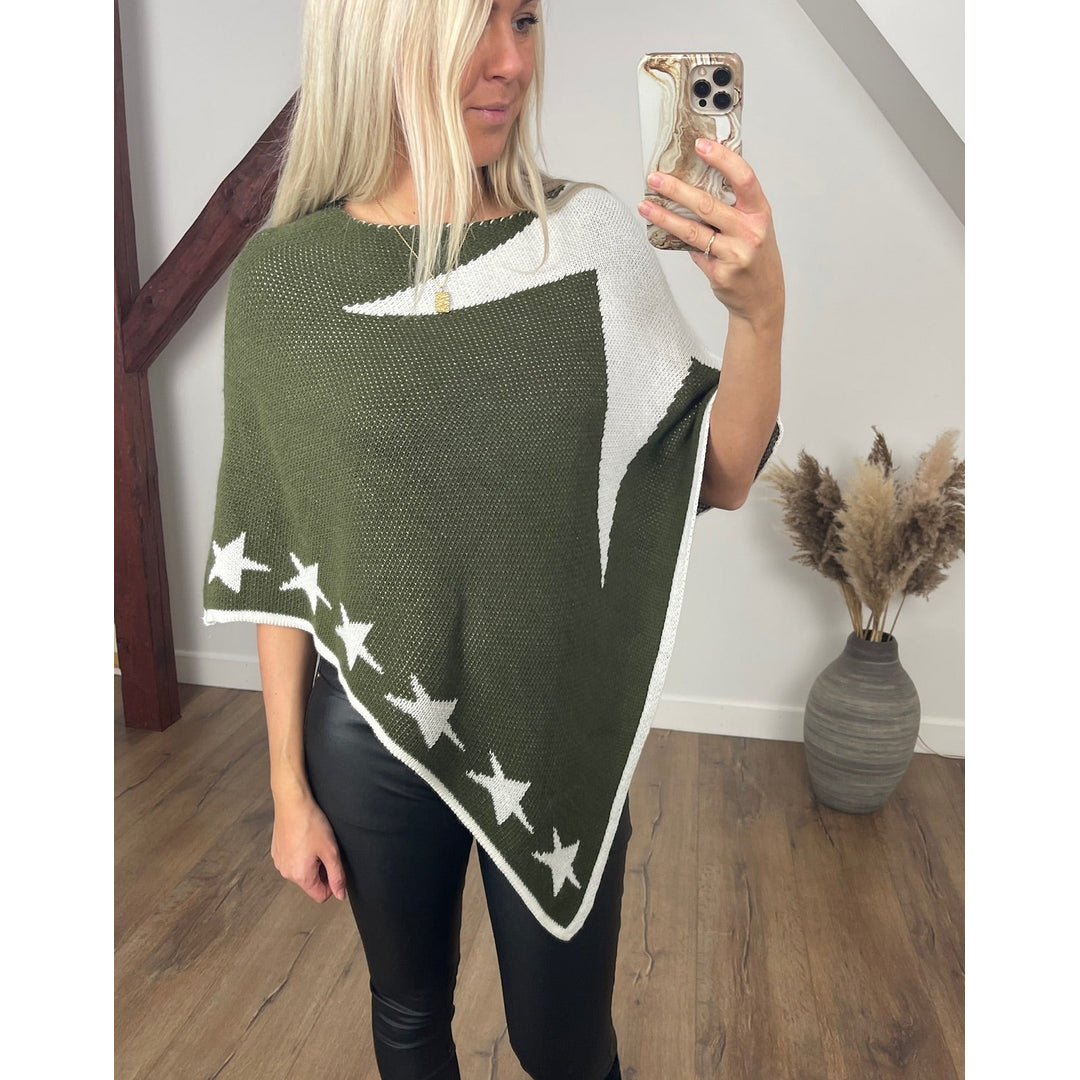 BY ANGELE Khaki RIABA Sjal/Poncho