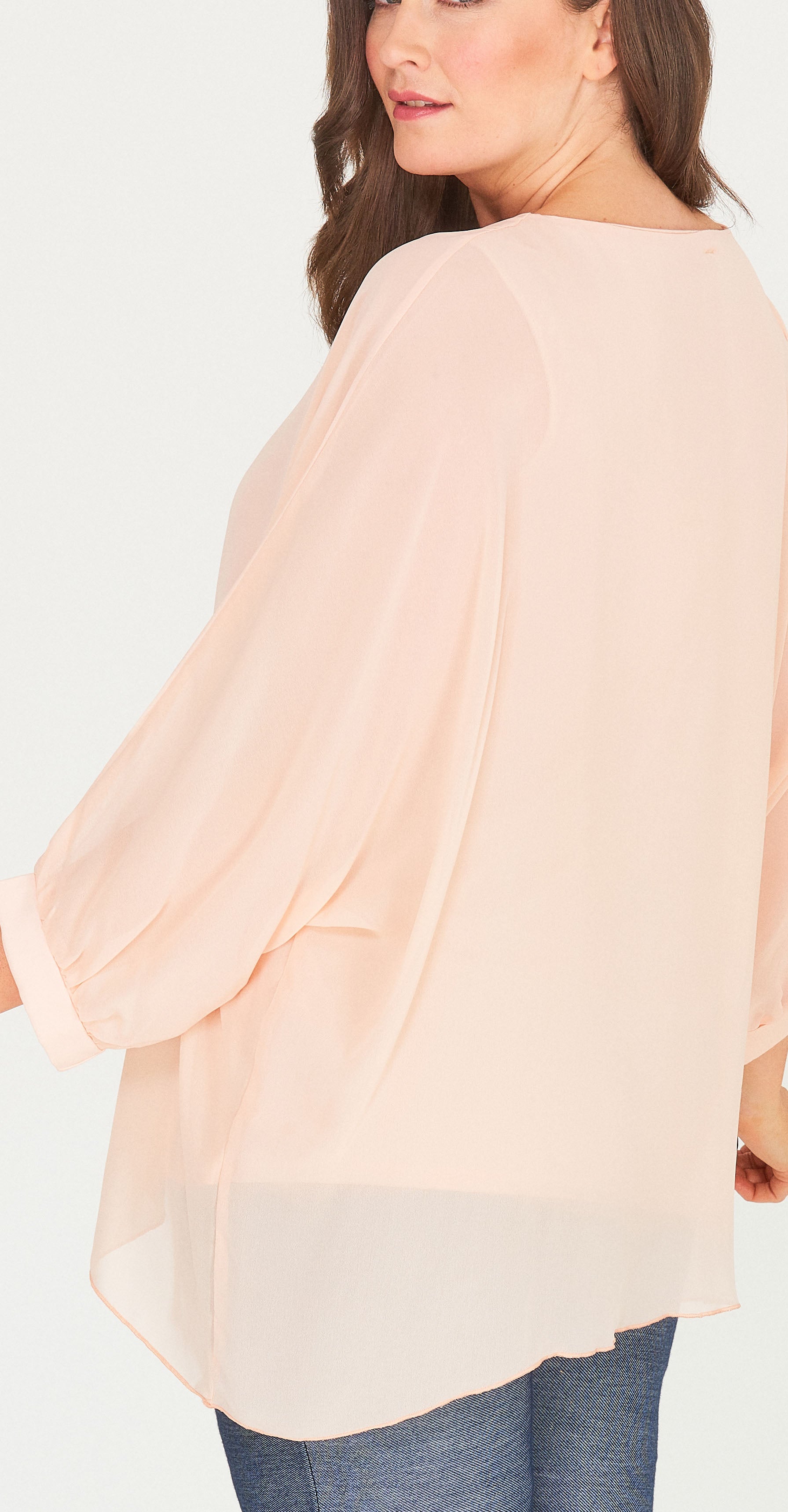 BY ANGELE Fersken YABA Bluse