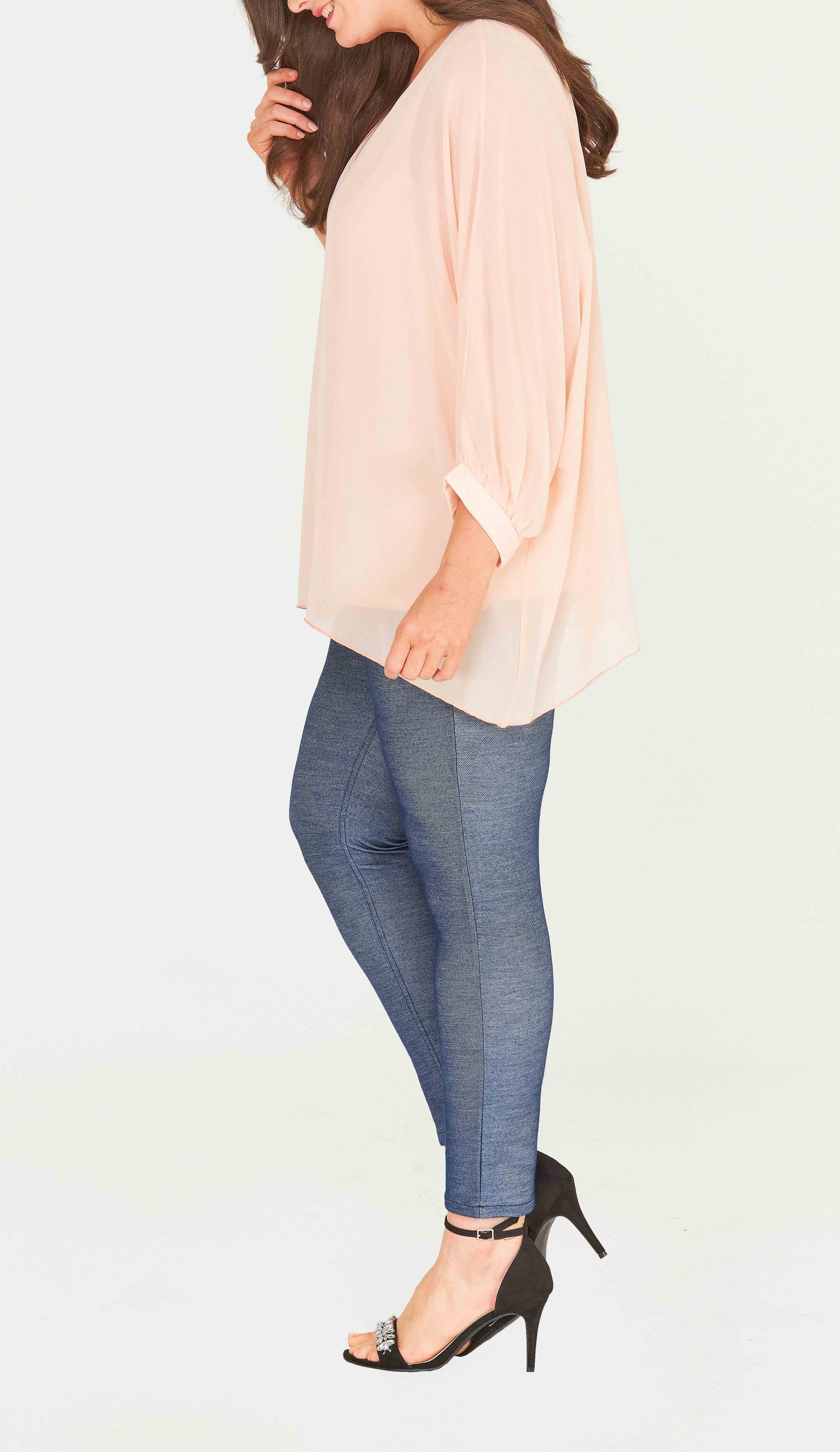 BY ANGELE Fersken YABA Bluse