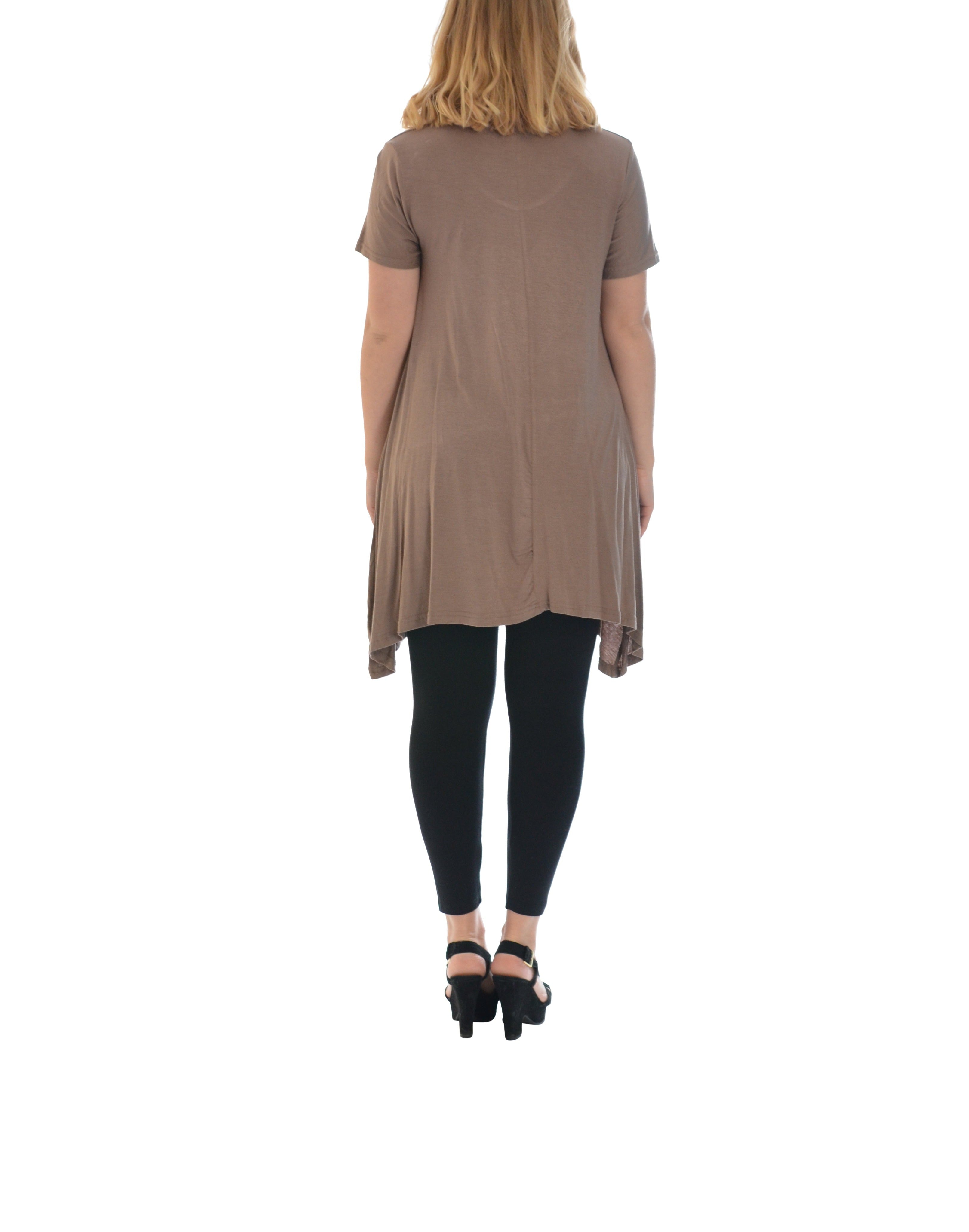 BY ANGELE Taupe med hjerte GUNDABA Bluse