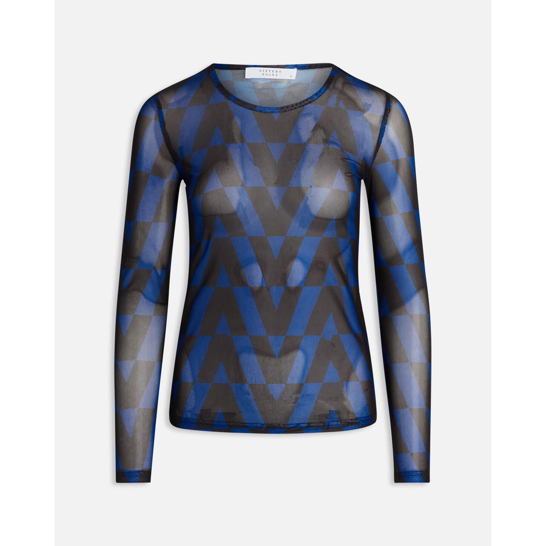 SISTERS POINT Black/Safir VINNI-07 Bluse