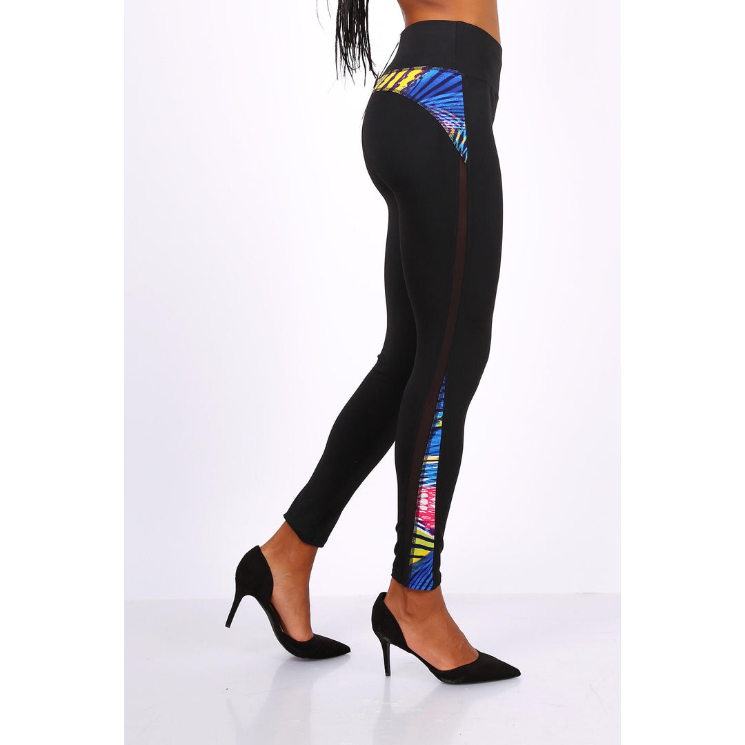 BY ANGELE Blue Yellow SYSBA Leggings