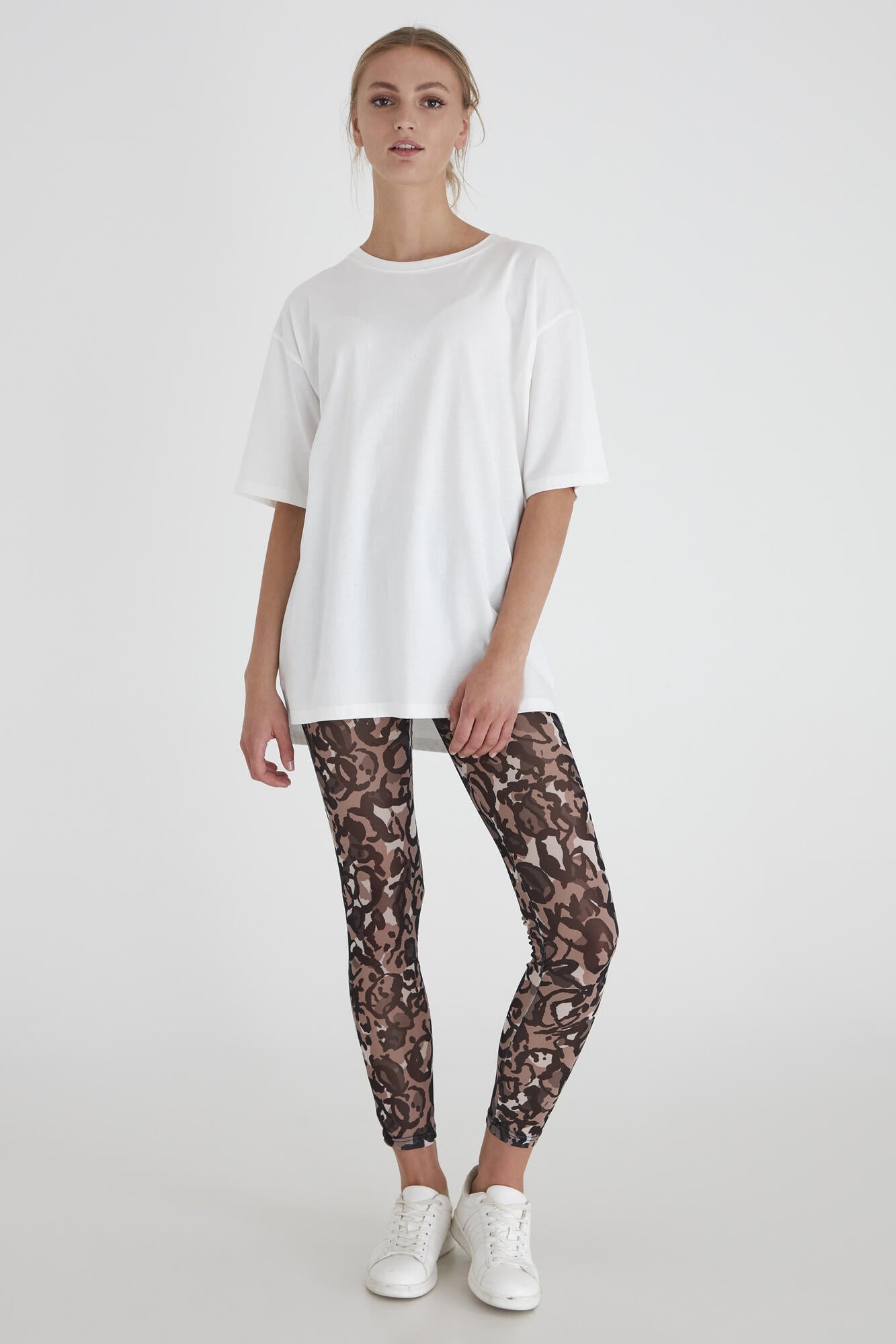 ICHI Cornstalk Multi Print IXMESHU Leggings