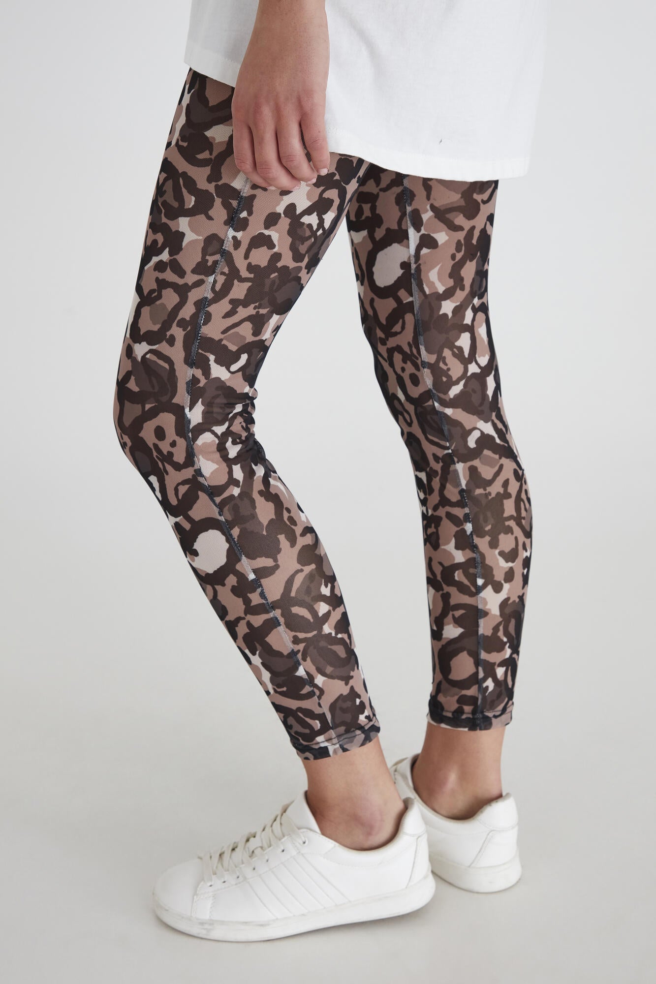 ICHI Cornstalk Multi Print IXMESHU Leggings