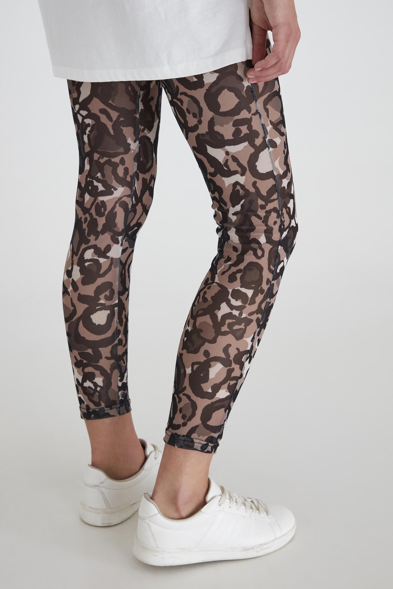 ICHI Cornstalk Multi Print IXMESHU Leggings