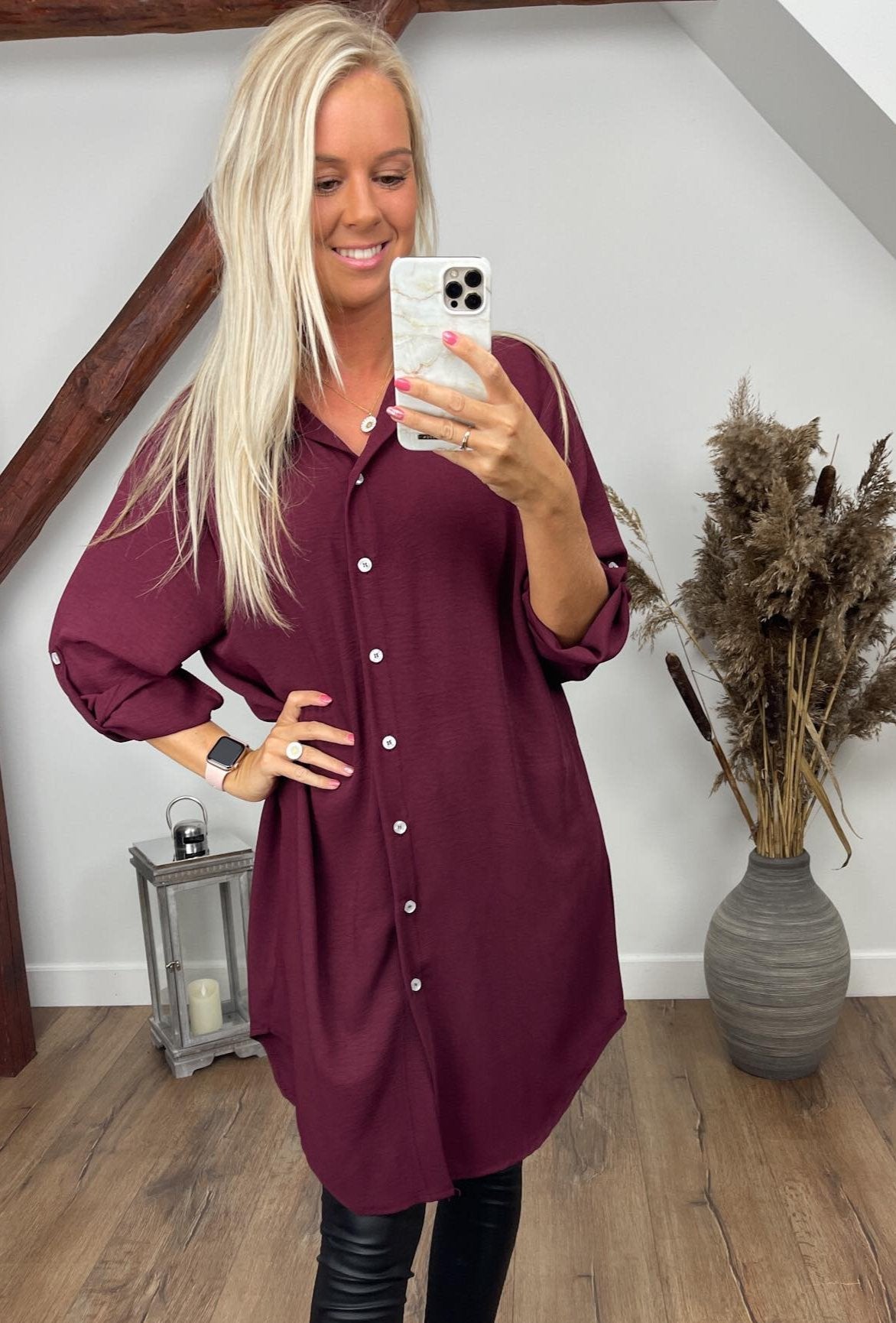 BY ANGELE Burgundy MOLLYBA Shirt