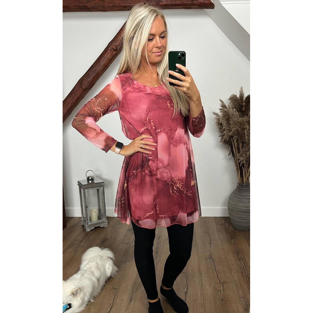 Mjuk Rosa Eila LS Klänning / Tunika