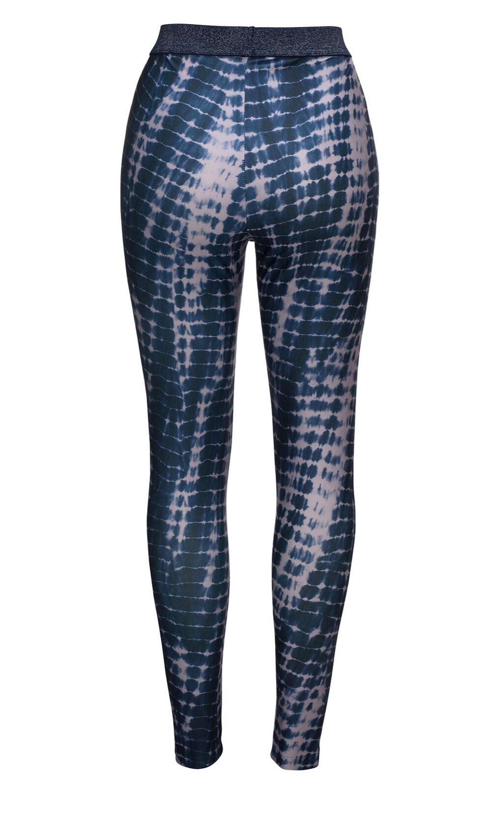 ONE TWO LUXZUZ Denim Blue Ayo Batique Leggings