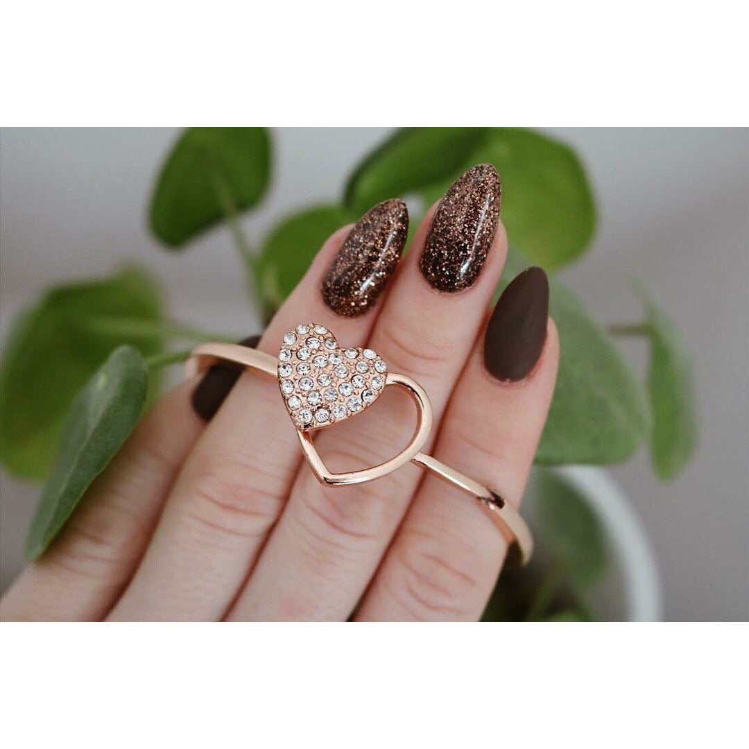 Armbånd rosegold med dobbelthjerter