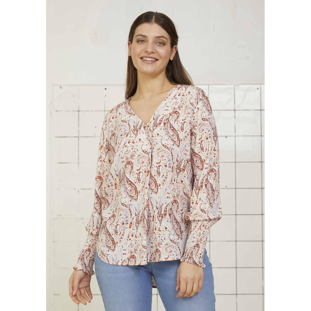 I SAY Burned Paisley Katie Bluse