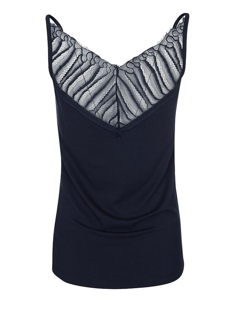 ONE TWO LUXZUZ Dark Navy Blue Audrey Top