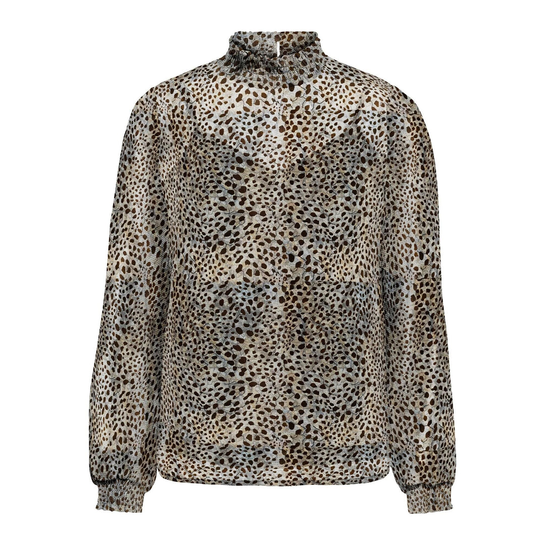 ONLY Taupe Grey ONLSTAR Smock Top