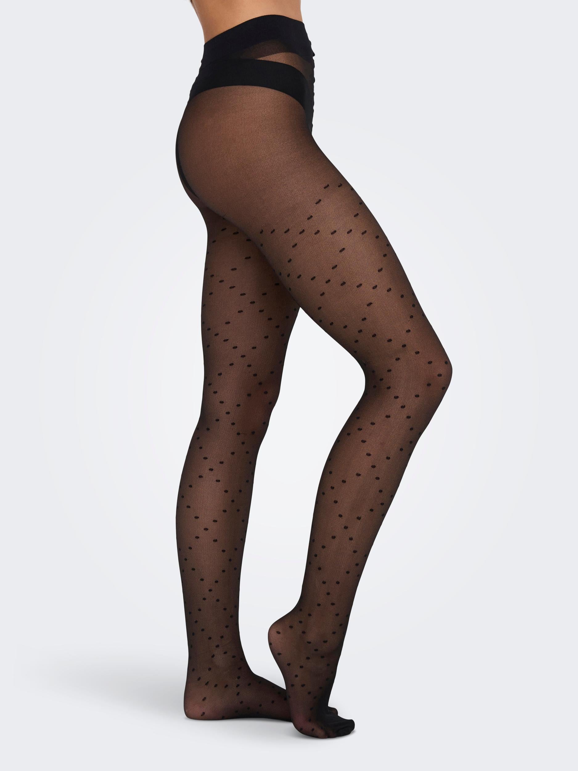 ONLY Black ONLANNI 20 Den Scuare Dot Tights