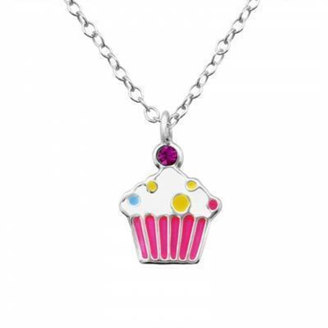 Halskæde Cupcake vedhæng Sterling Silver 925