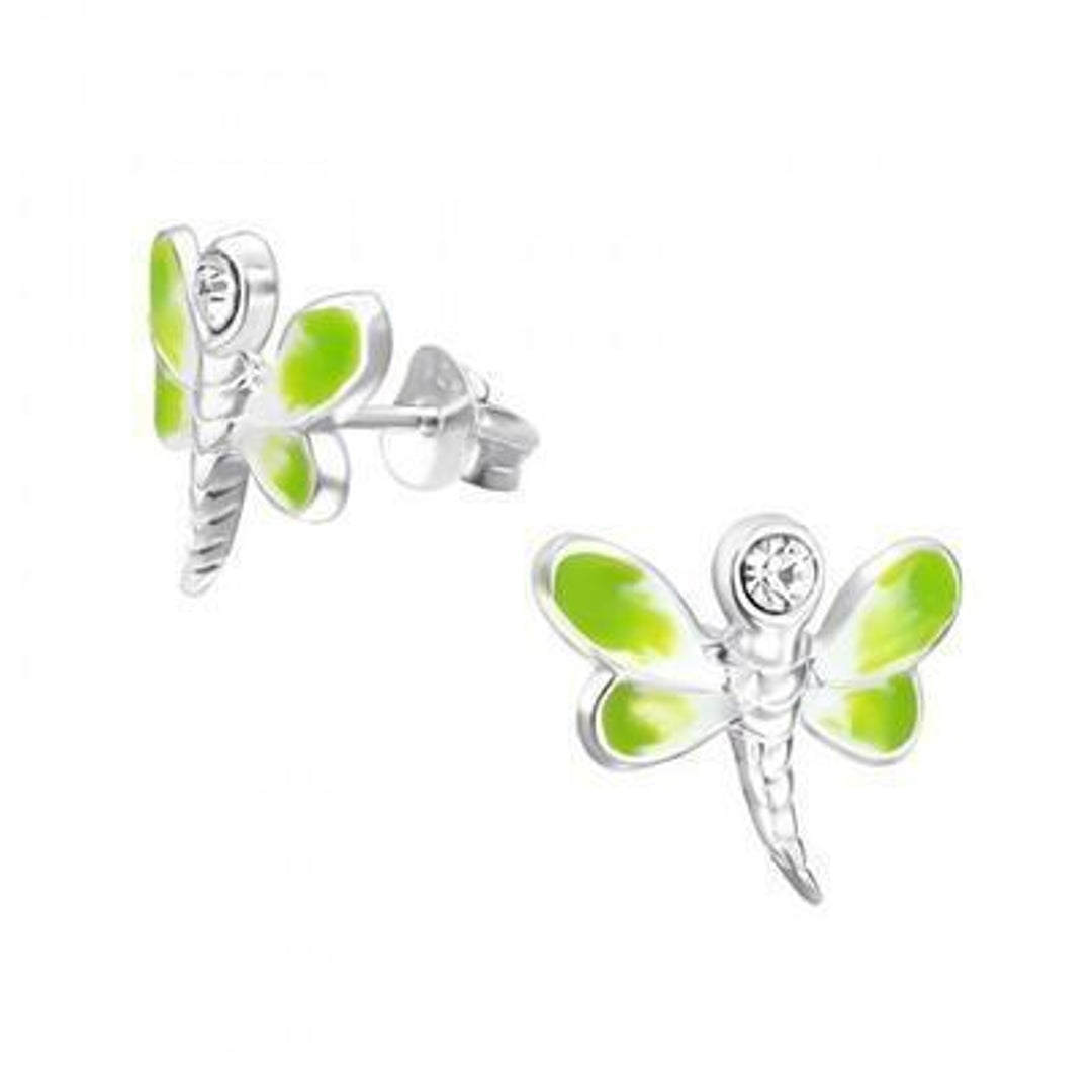 Örhängen Goldsmith Dragonfly med kristall Sterling Silver 925
