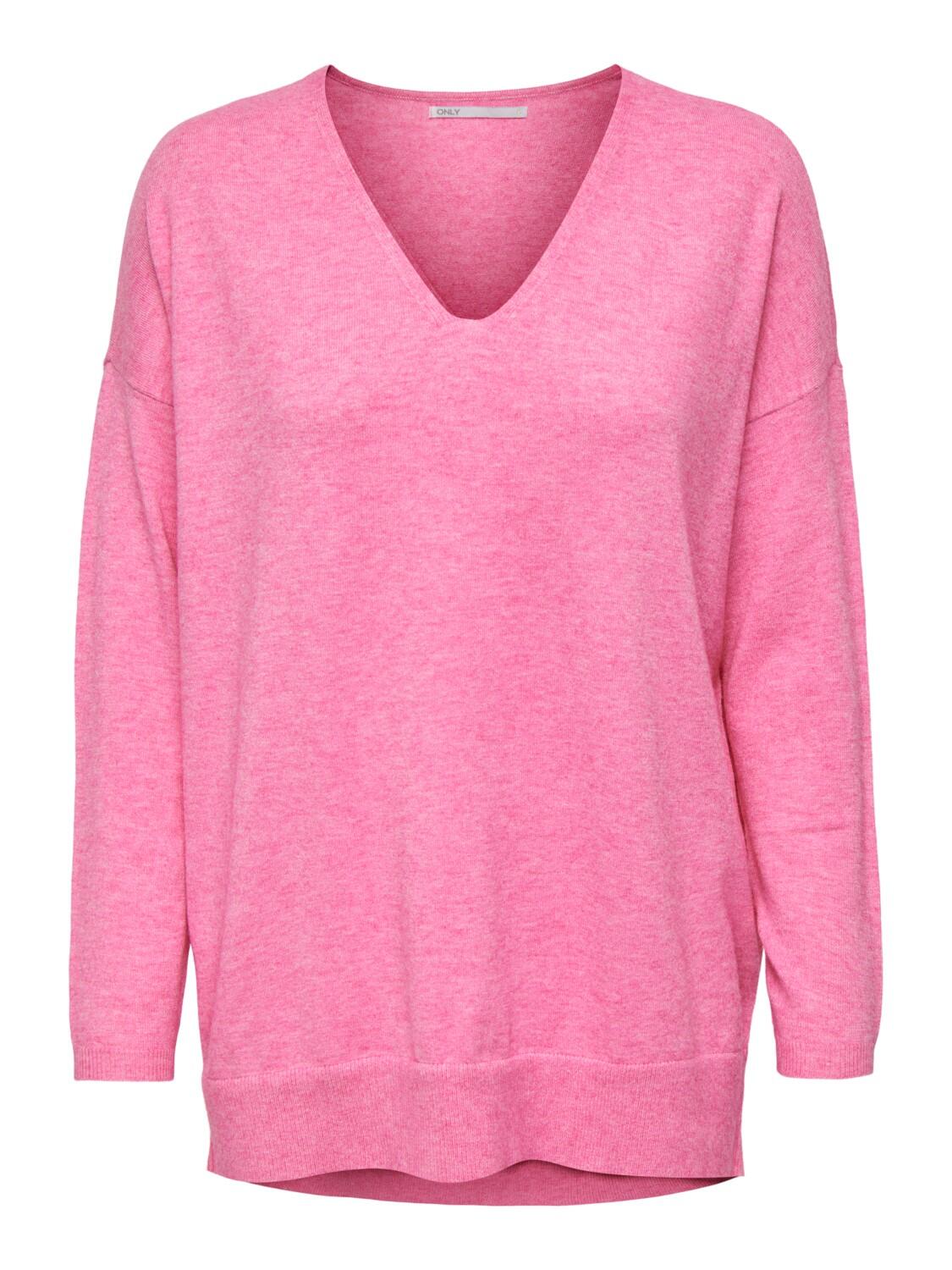 ONLY Rose Melange KUN L/S Løsstrikket genser