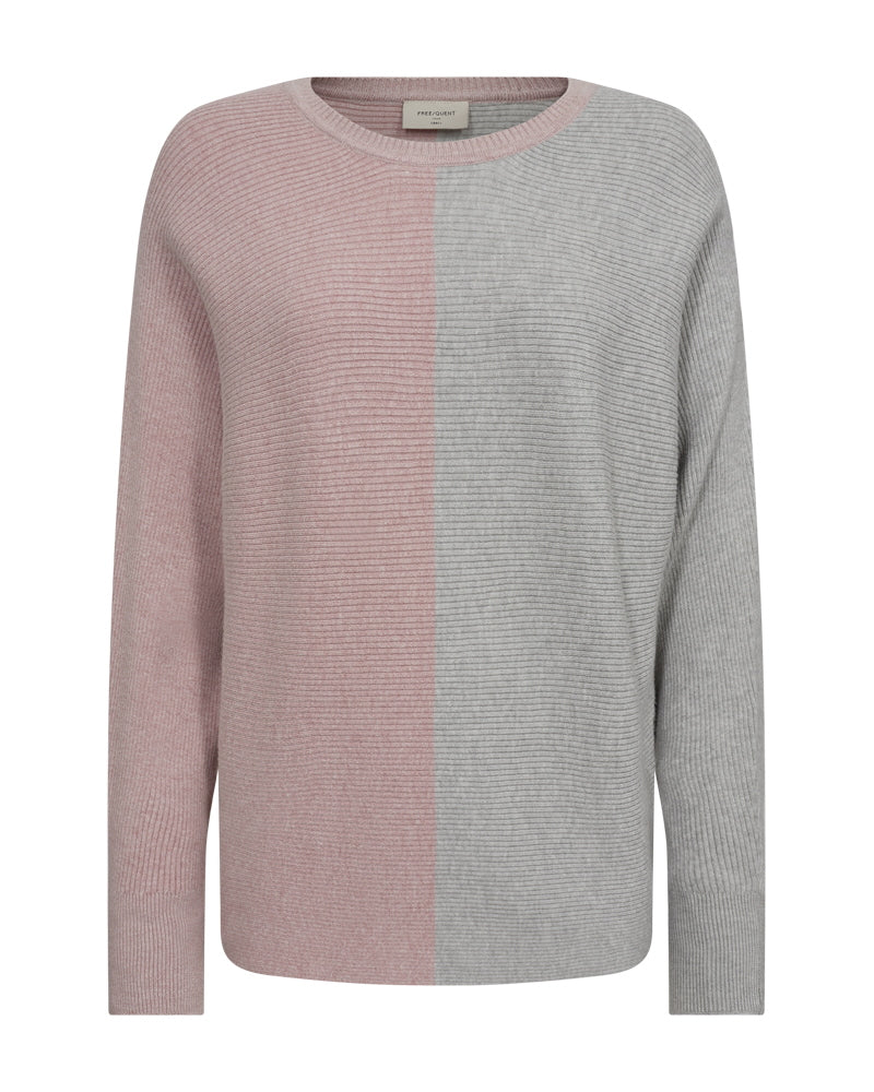FREEQUENT PALE MAUVE MEL. W. LIGHT GREY FQMILLE Pullover