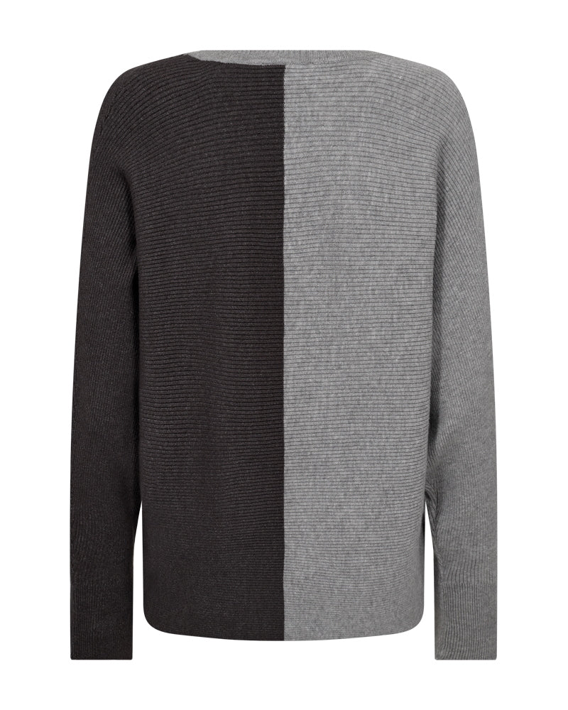 FREEQUENT Medium Grey Mel. w. Charcoal Mel. FQMILLE Pullover