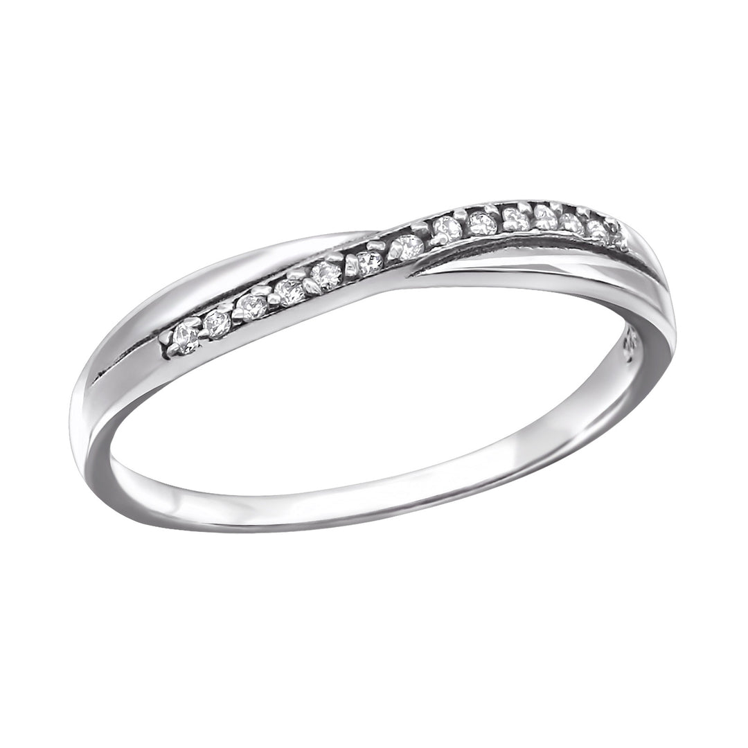 Ring sterling silver 925 med Zirconia sten