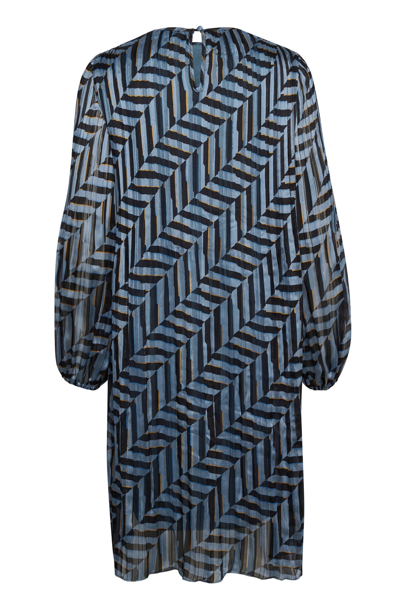 CREAM Blue Speed Stripe CRVilda plisserad klänning