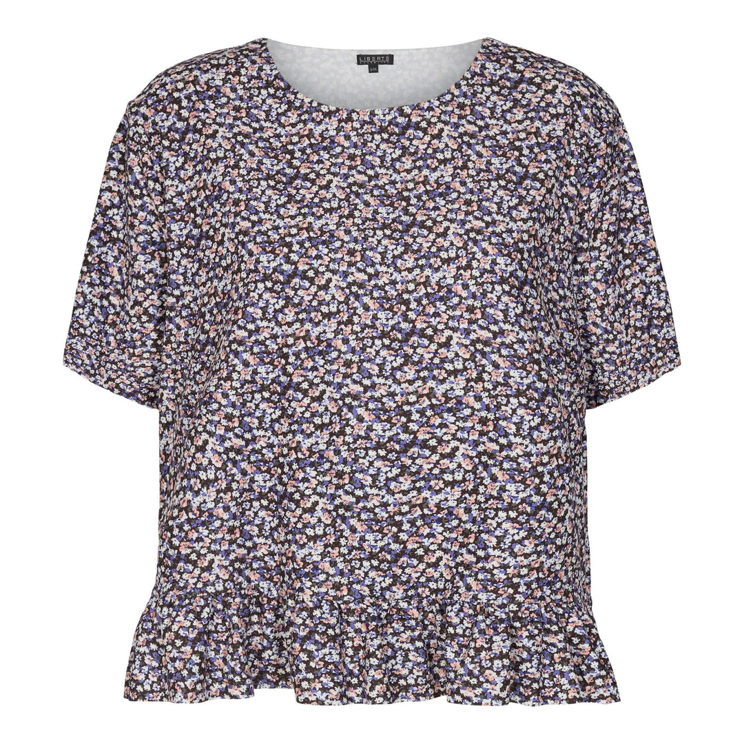 LIBERTÉ Purple Flower Alma Frill T-shirt