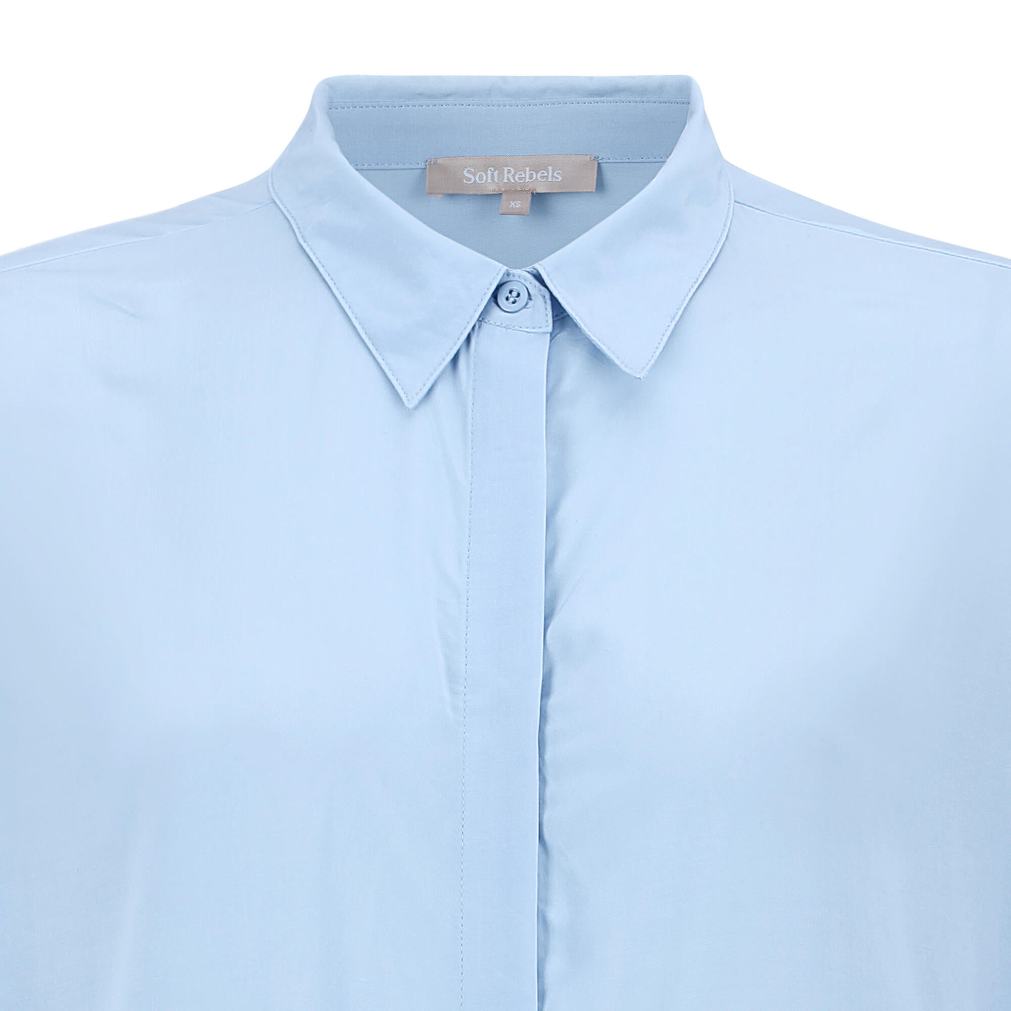 SOFT REBELS Cashmere Blue SRFreedom Lång skjorta