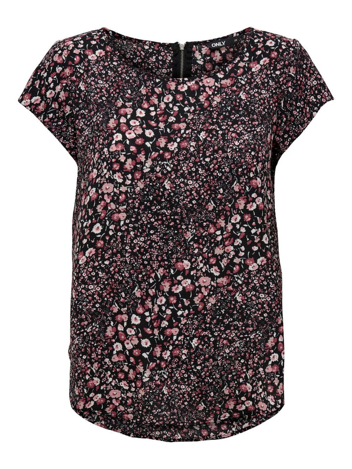 ONLY Black Mix Flowers ONLVIC Top