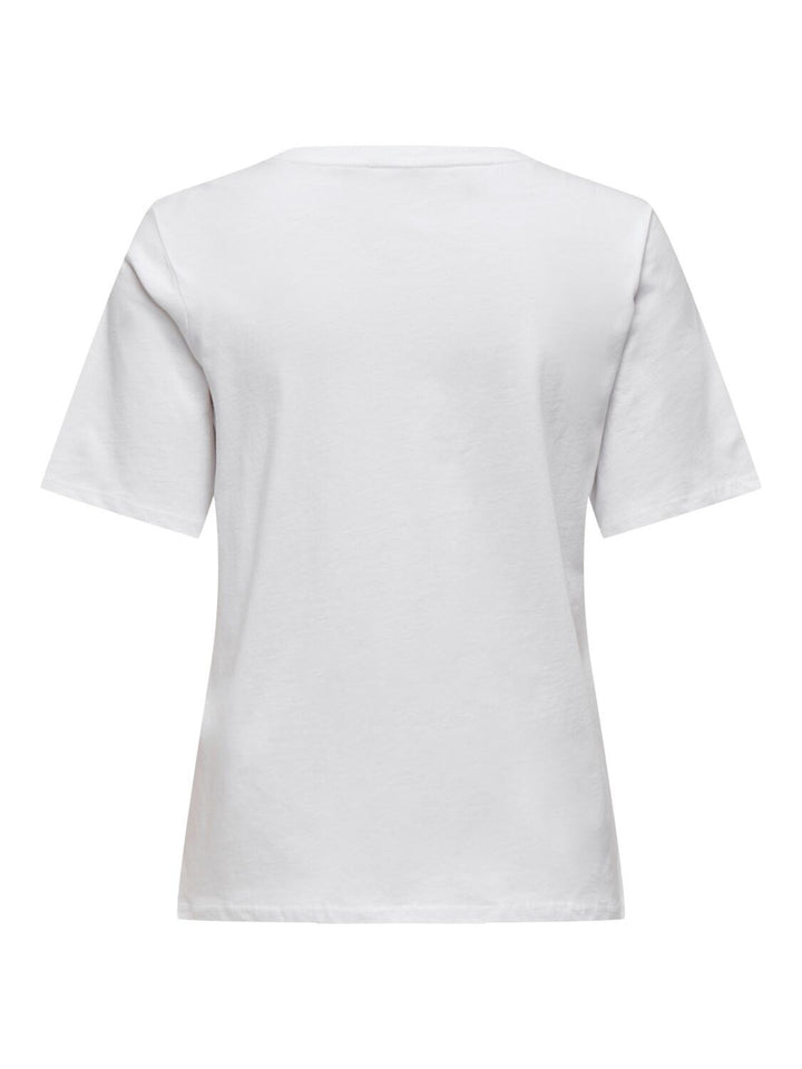 ONLY White ONLNEW Life T-shirt